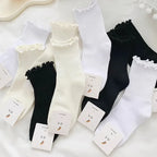 Ruffled Cotton Ankle Socks – Kawaii Lolita Accessories for Women
