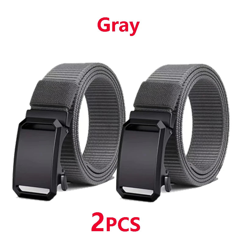Tactical Canvas Belt – Durable Automatic Buckle for Men Outdoor Hunting