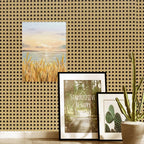 Honeycomb Grid Wallpaper – Luxury Chinese Retro Style for Home Decor