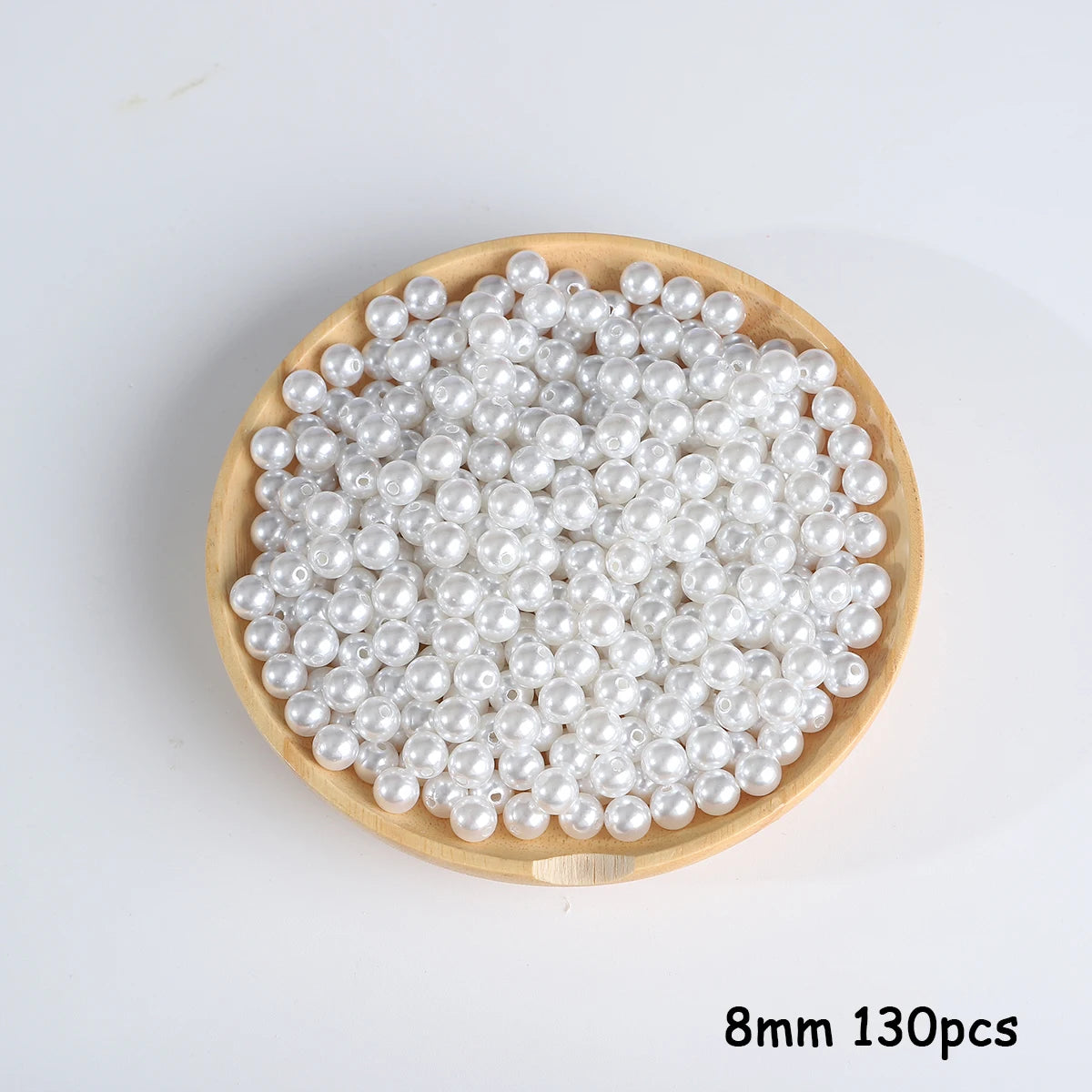 Beige ABS Imitation Pearl Beads – 3-20mm Round Spacer for Jewelry DIY Crafting