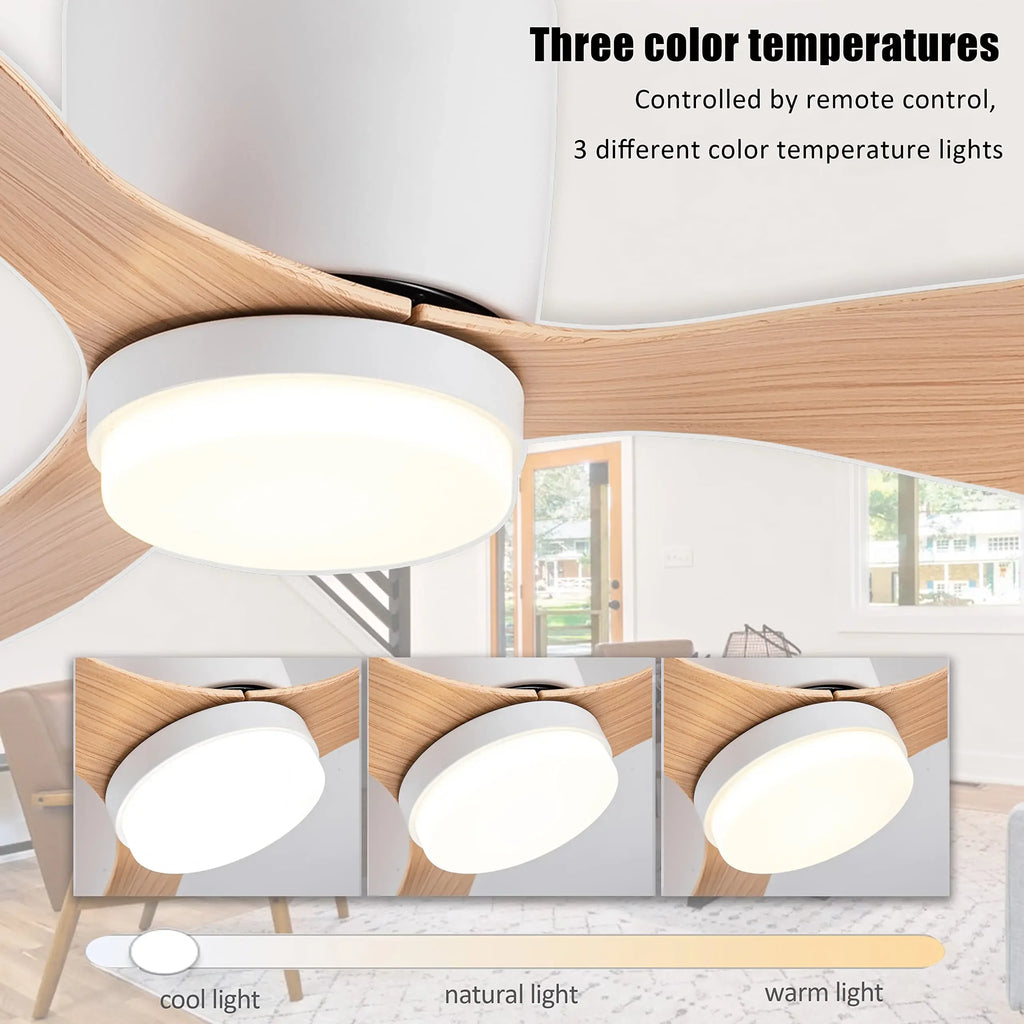 Modern LED Ceiling Fan – 42 52 Inch DC Motor for Nordic Home Lighting