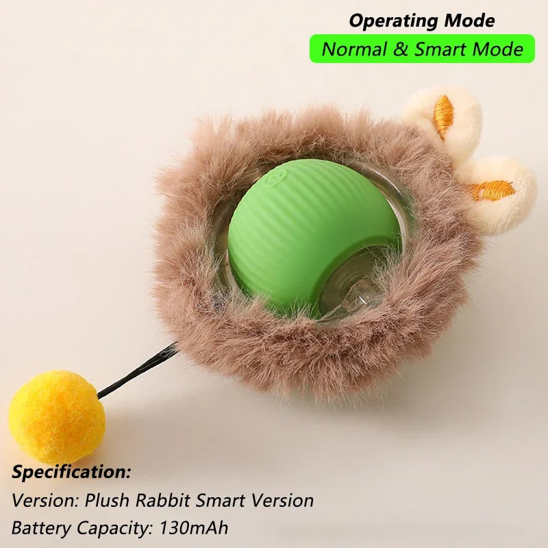 Interactive Rolling Cat Ball – Rechargeable Smart Toy for Pet Exercise