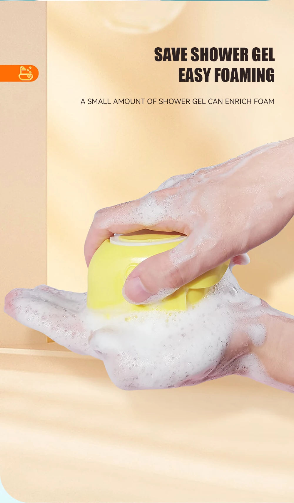 Silicone Pet Bath Brush – Shampoo Dispenser for Dog and Cat Grooming
