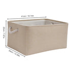 Linen Folding Storage Basket – Fabric Organizer for Wardrobe and Laundry
