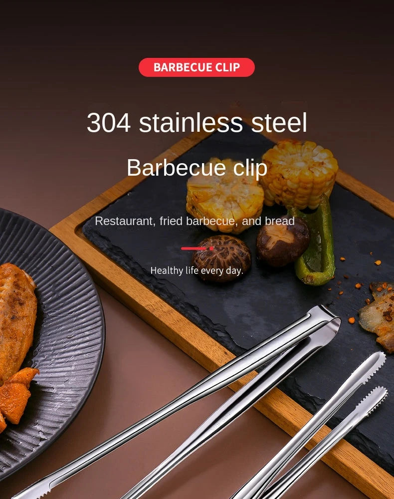 Stainless Steel BBQ Tongs – Multipurpose Kitchen Utensils for Grilling