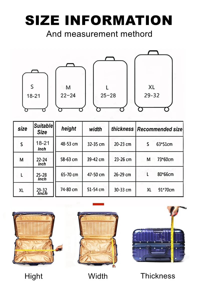 Stretch Fabric Luggage Cover – Elastic Protective Case for 18-32 Inch Suitcases