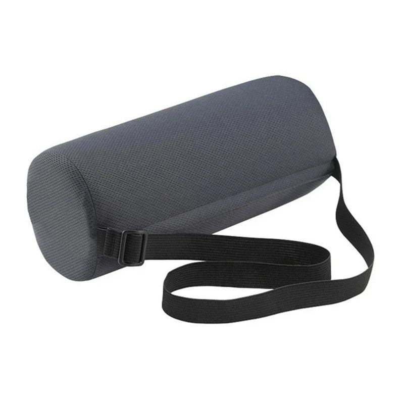 Rolling Lumbar Support Pillow – Ergonomic Back Cushion for Office Chair