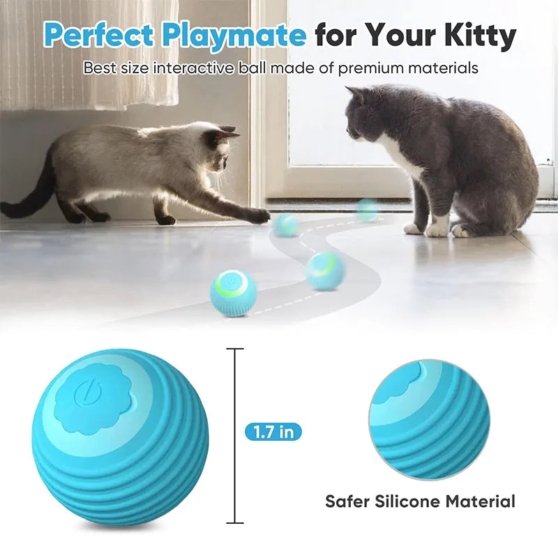 Interactive Automatic Cat Ball – Smart Motion Sensor Toy for Indoor Pet Play