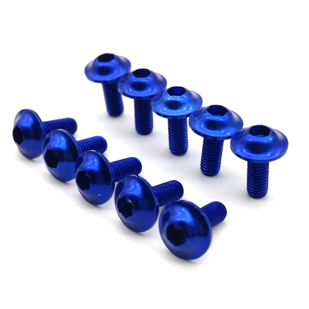 Anodised Aluminium Fairing Bolts – M6 x 20mm Hardware for Motorcycle Bodywork
