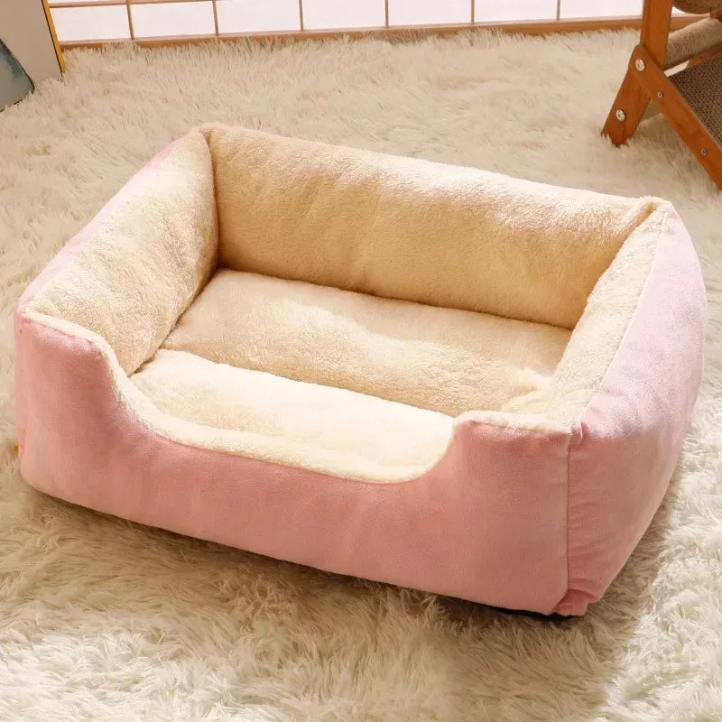 Plush Pet Bed Mat – Soft Winter Cushion for Cats and Small Dogs
