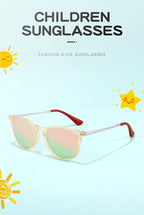 Vintage Round Kids Sunglasses – Polarized Metal UV400 Eyewear for Outdoor Play