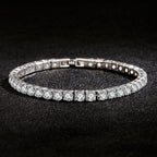 S925 Sterling Silver Zirconia Tennis Bracelet – 4mm Jewelry for Wedding Gift