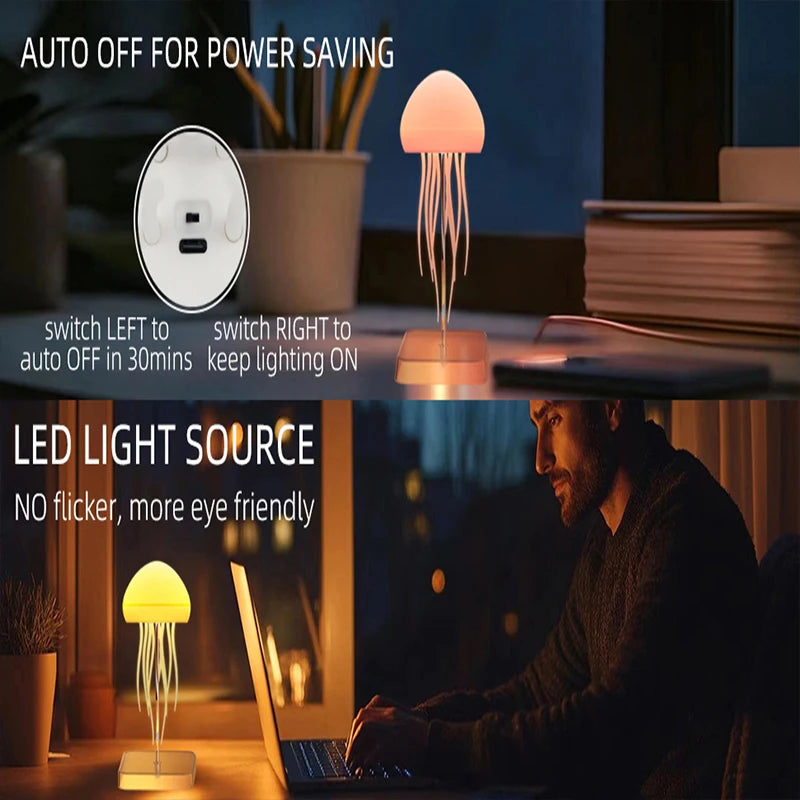 LED Jellyfish Lamp – Color Changing Night Light for Home Decor