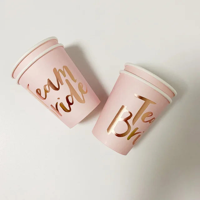 Team Bride Party Kit – Cups and Straws for Bachelorette Photo Props