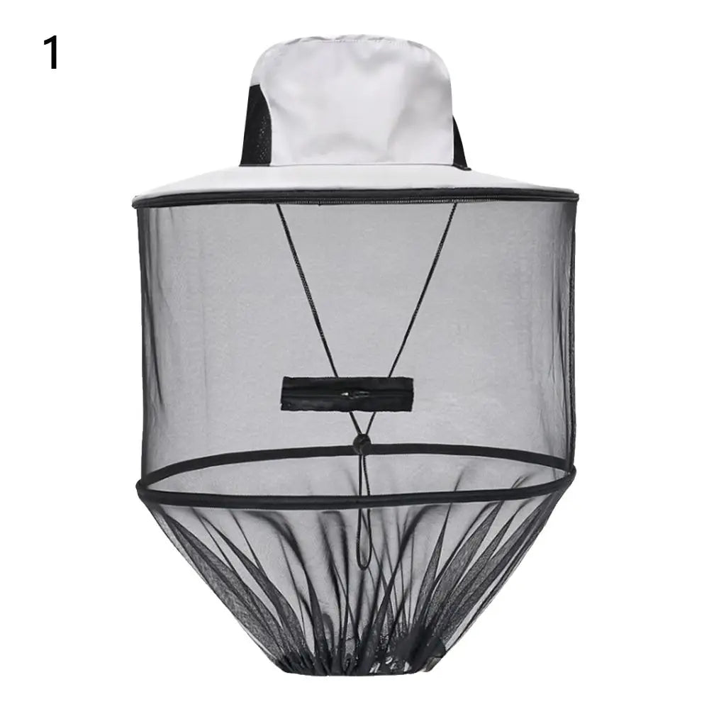 Mosquito Head Net Hat – Sun Protection Mesh Veil for Outdoor Fishing Hiking