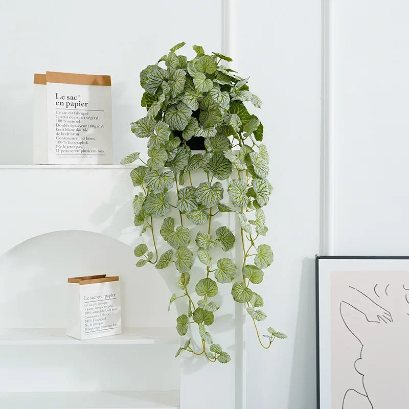 Artificial Hanging Begonia Vines – Silk Tropical Plant for Home Garden Decor