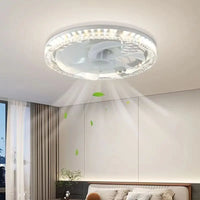 Modern LED Ceiling Fan Light – Remote Controlled E27 Lamp for Bedroom