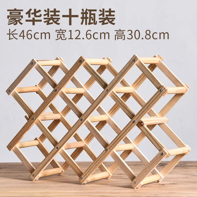 Wooden Stackable Wine Racks – Modular Storage Shelves for Home Bar Decor