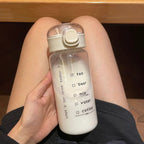 Transparent Sports Water Bottle – Durable Bouncing Straw for Gym and Hiking