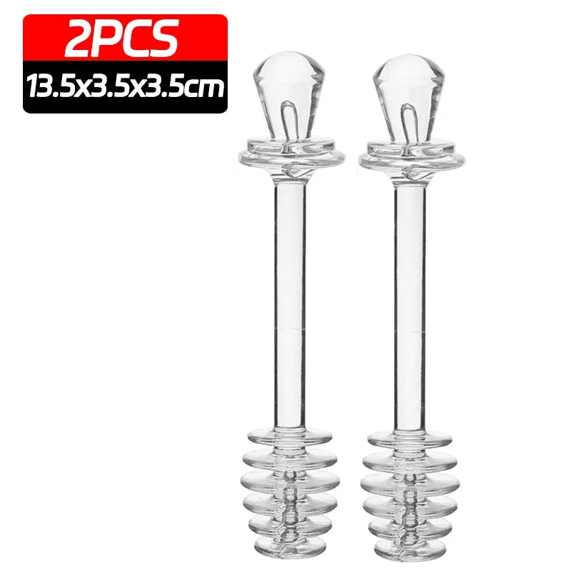 Glass Honey Dipper Stick – Drizzle Spoon for Kitchen Cooking and Tea Stirring
