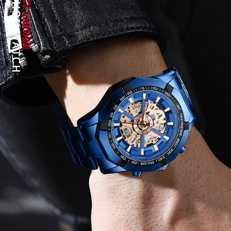 Stainless Steel Quartz Watch – Waterproof Luminous Calendar for Business Men