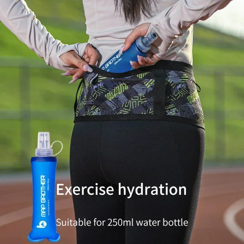 Woven Elastic Sports Waist Belt – Race Number Holder for Triathlon Marathon