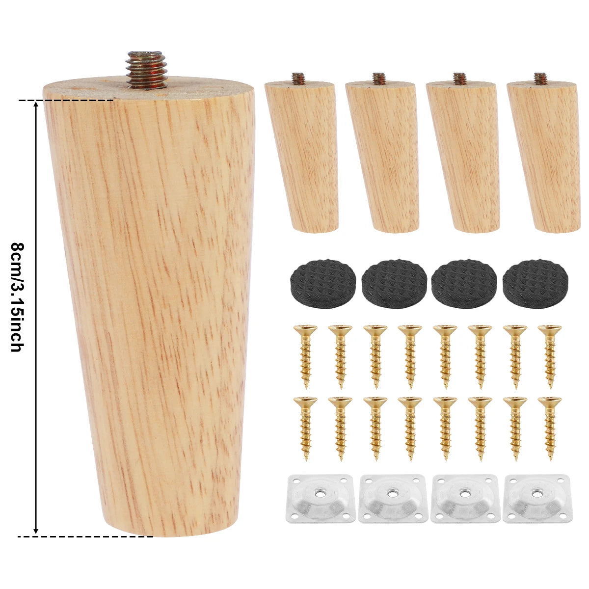 Solid Wooden Furniture Legs – Replacement Feet for Tables and Chairs