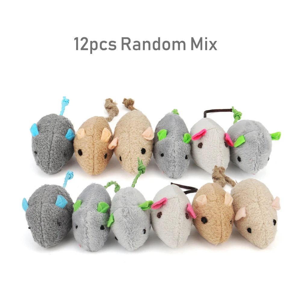 Plush Catnip Mice – Interactive Toy for Kitten Play and Exercise