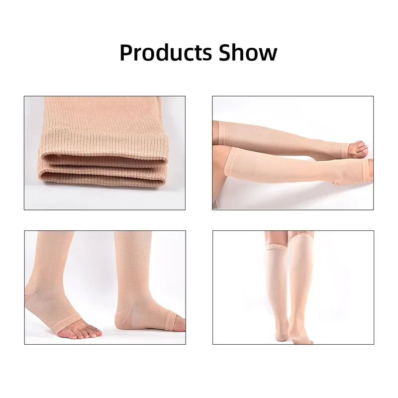 Compression Calf Sleeves – 20-30mmHg Shin Support for Running and Athletics