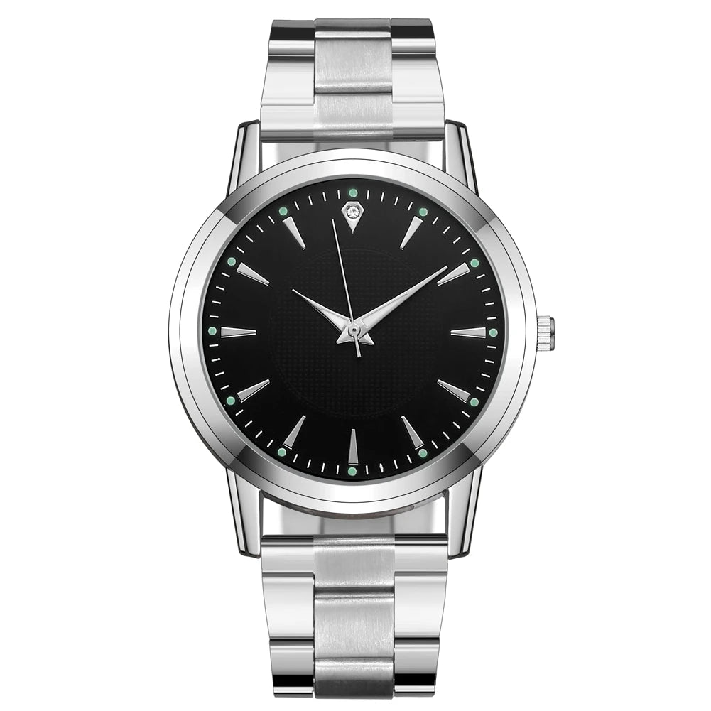 Stainless Steel Couple Watch – Silver Mesh Quartz for Fashion Accessories