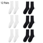 Cotton Crew Socks – Breathable Solid Color for Men Casual Streetwear