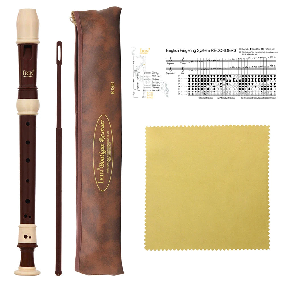 8-Hole Baroque Bass Recorder – Detachable Woodwind for Music Students