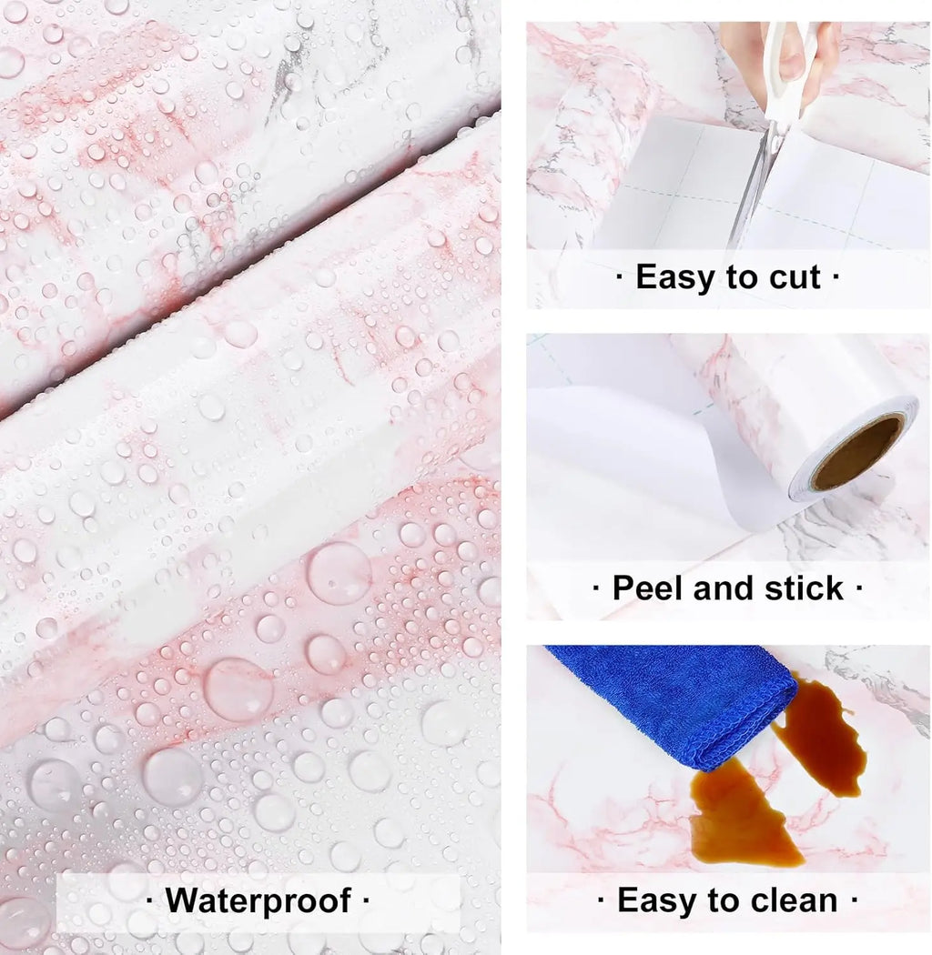 Self-Adhesive High Gloss PVC Wallpaper – Waterproof Film for Furniture Decor