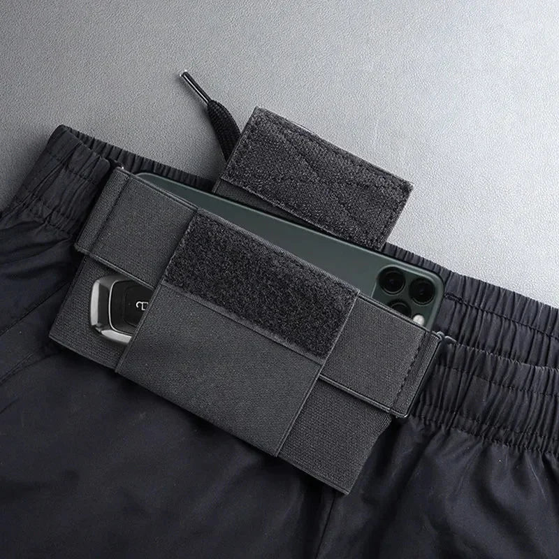 Slim Running Waist Belt – Stretchy Invisible Phone Pouch for Outdoor Sports