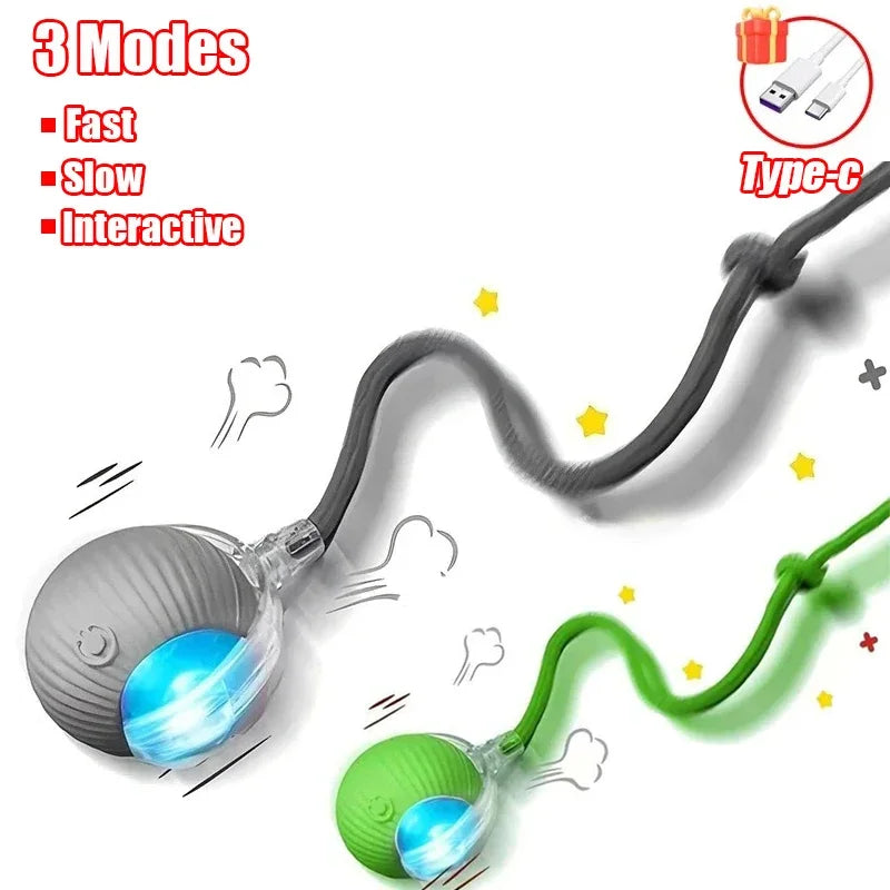 Interactive Rolling Cat Ball – Rechargeable Smart Toy for Pet Training