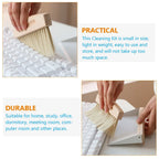 Mini Natural Wood Window Brush Set – Small Handheld Sweeper for Home Kitchen