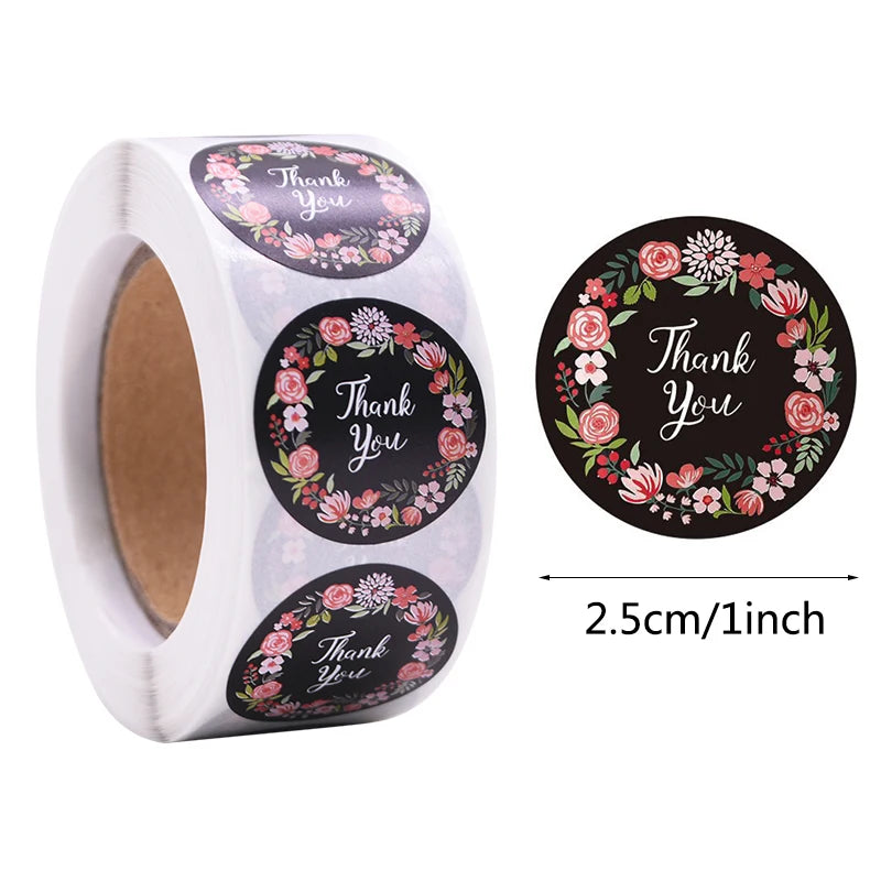 Decorative Thank You Sealing Stickers for Party Gift Labels and Scrapbooking