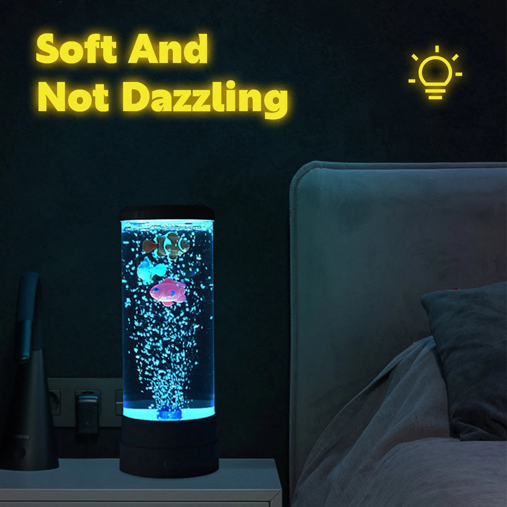 Color Changing LED Fish Lamp – Simulated Bubble Aquarium for Home Decor