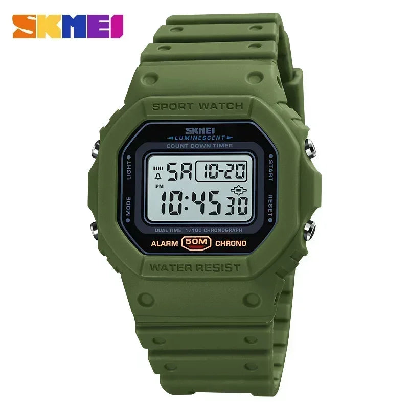 Digital Sport Watch – Multifunctional Retro Timepiece for Men