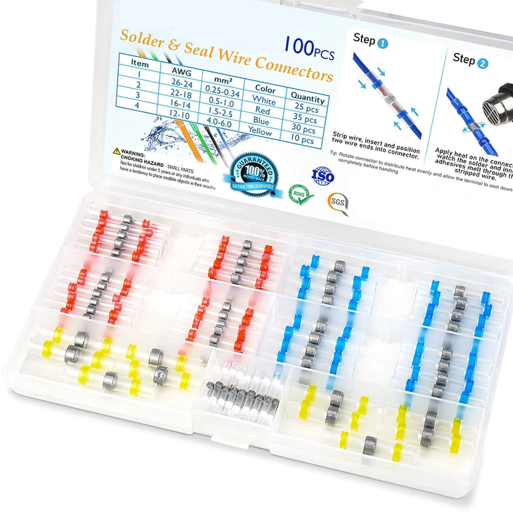 Solder Seal Wire Connectors – Waterproof Heat Shrink Terminals for Electrical Repair
