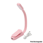 Rechargeable Clip-On Reading Lamp – Adjustable LED Book Light for Travel
