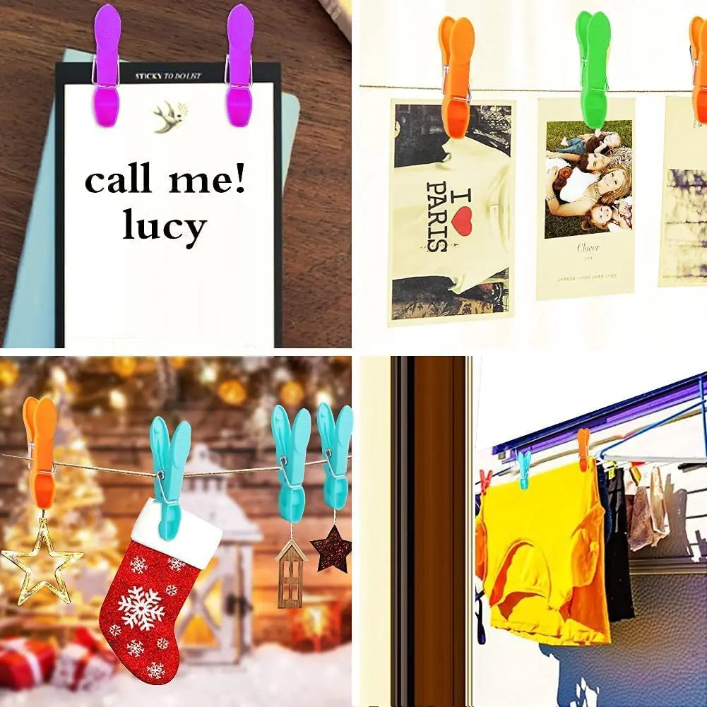 Plastic Laundry Clothespins – Durable Hanging Pegs for Drying Clothes