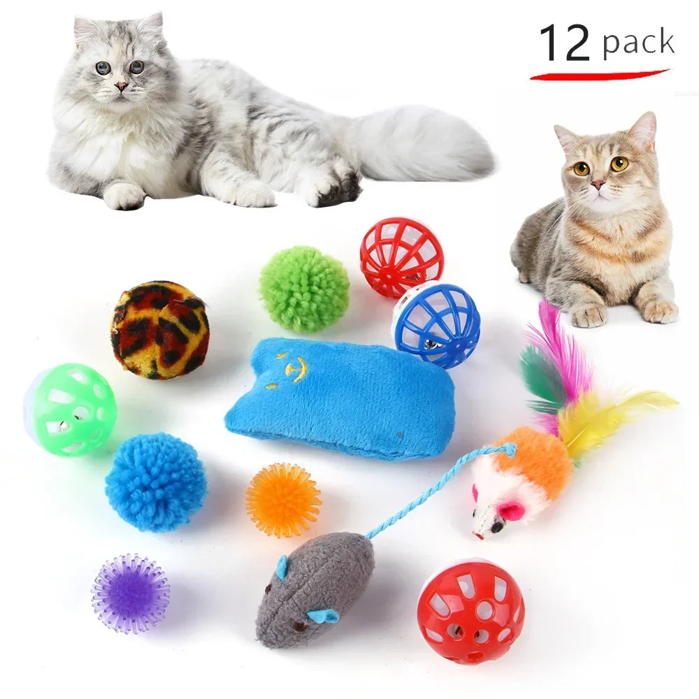 Interactive Cat Play Tunnel – Foldable Mouse and Fish Toy Set for Pets