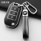 TPU Car Key Case Cover – Protective Keychain for Peugeot and Citroen Models