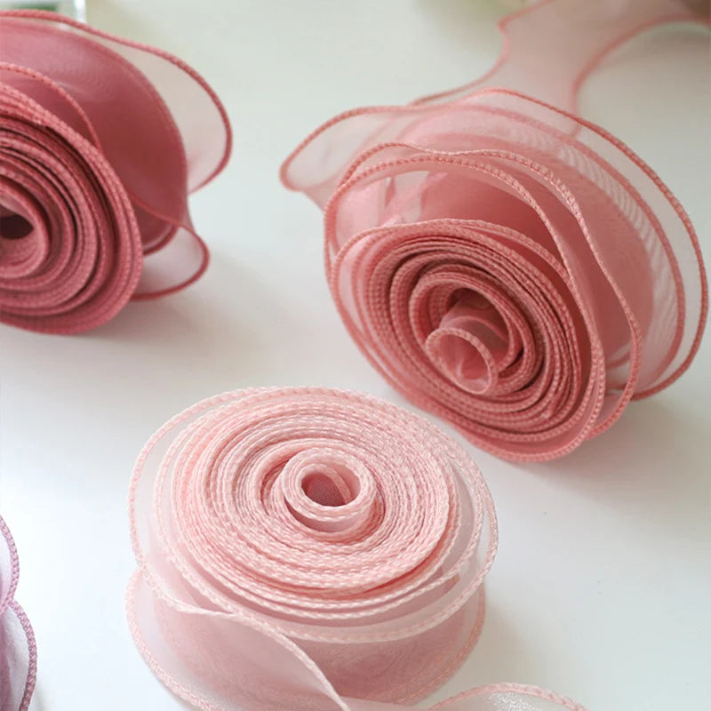 Chiffon Silk Ribbon – 10 Yard Organza Fabric for Wedding Decor and Crafting