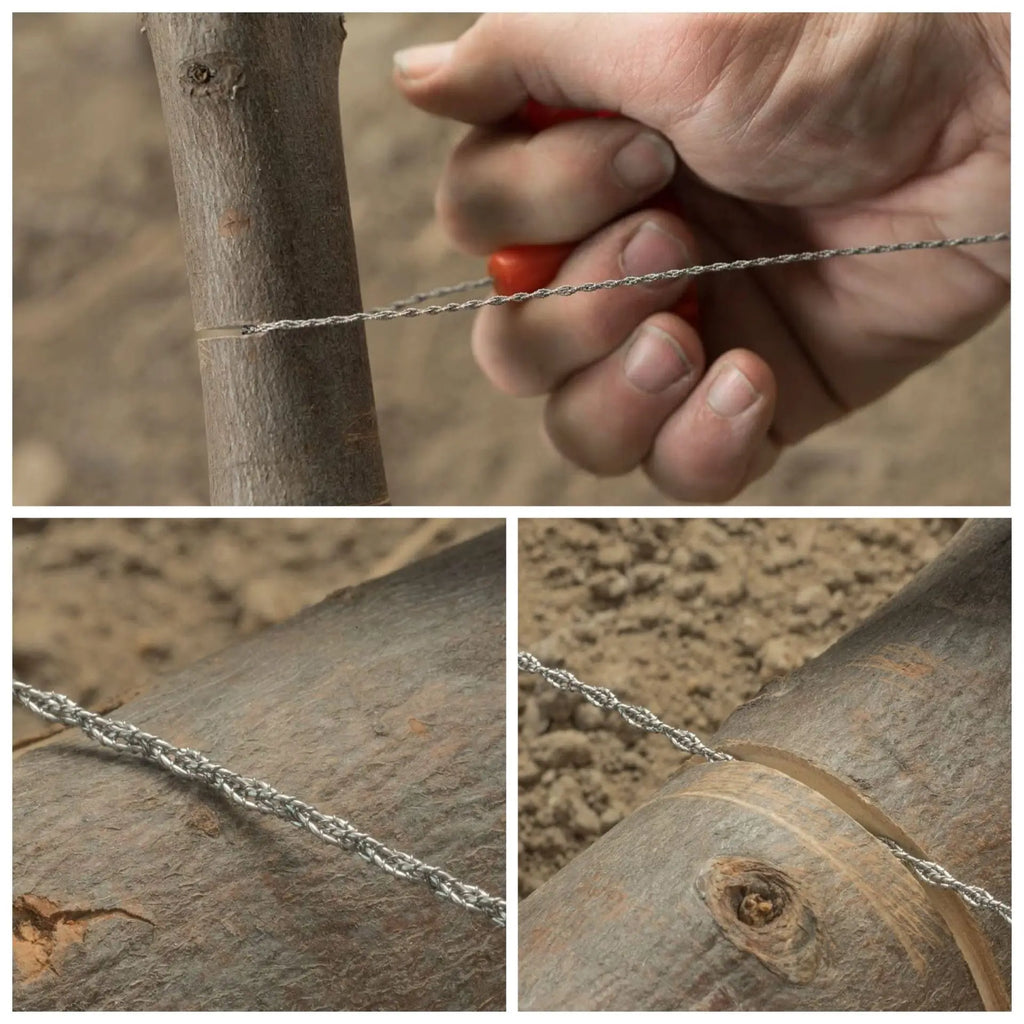 Portable Stainless Steel Wire Saw – Manual Cutting Tool for Outdoor Camping