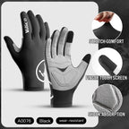 Gel Padded Cycling Gloves – Convertible Full and Half Finger for MTB Riding