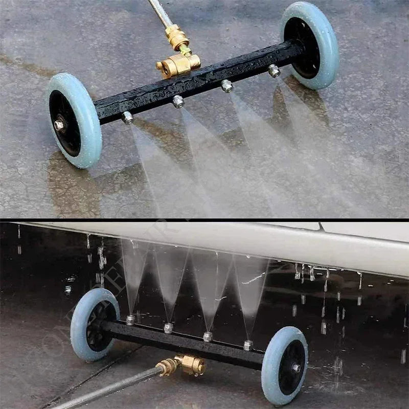 High Pressure Car Chassis Cleaner – 16 Inch Water Broom with Extensions