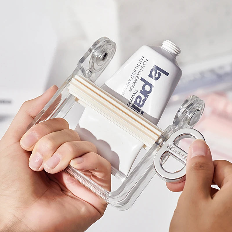 Manual Toothpaste Squeezer – Rotating Tube Wringer for Bathroom Organization