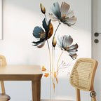 3D Relief Floral Wall Stickers – Self-Adhesive Decor for Kids Bedroom
